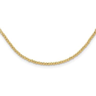 Diamond-Cut Beaded 18 Inch Necklace 10k Gold 10SF3023-18, MPN: 10SF3023-18,