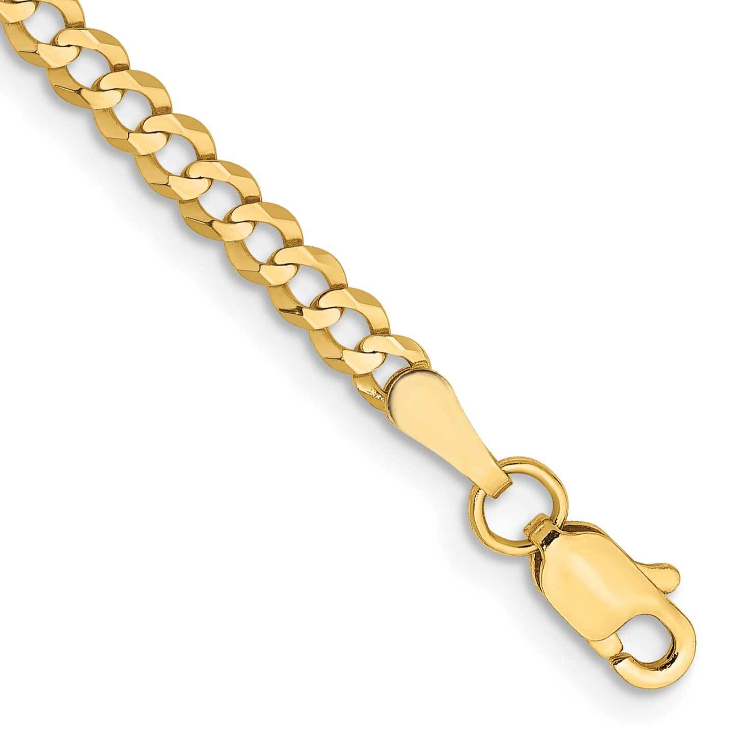 3.1mm Lightweight Flat Cuban Chain 8 Inch 10k Gold 10LCB080-8, MPN: 10LCB080-8,