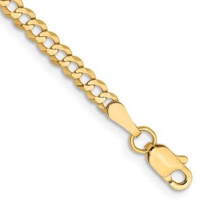 3.1mm Lightweight Flat Cuban Chain 8 Inch 10k Gold 10LCB080-8, MPN: 10LCB080-8,