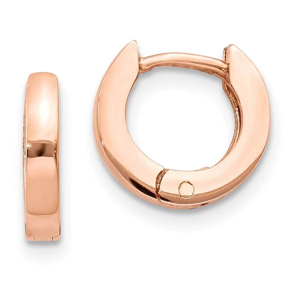 Round Hinged Hoop Earrings 10k Rose Gold 10TF762