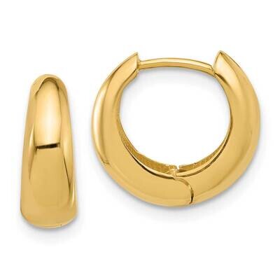 Hinged Huggie Hoop Earrings 10k Polished Gold 10ER354, MPN: 10ER354, 196904147825