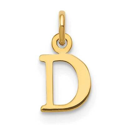 Cutout Letter D Initial Charm 10k Gold 10XNA1160Y/D, MPN: 10XNA1160Y/D,