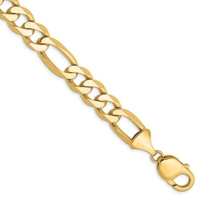 10mm Flat Figaro Chain 10 Inch 10k Gold 10FG250-10, MPN: 10FG250-10,