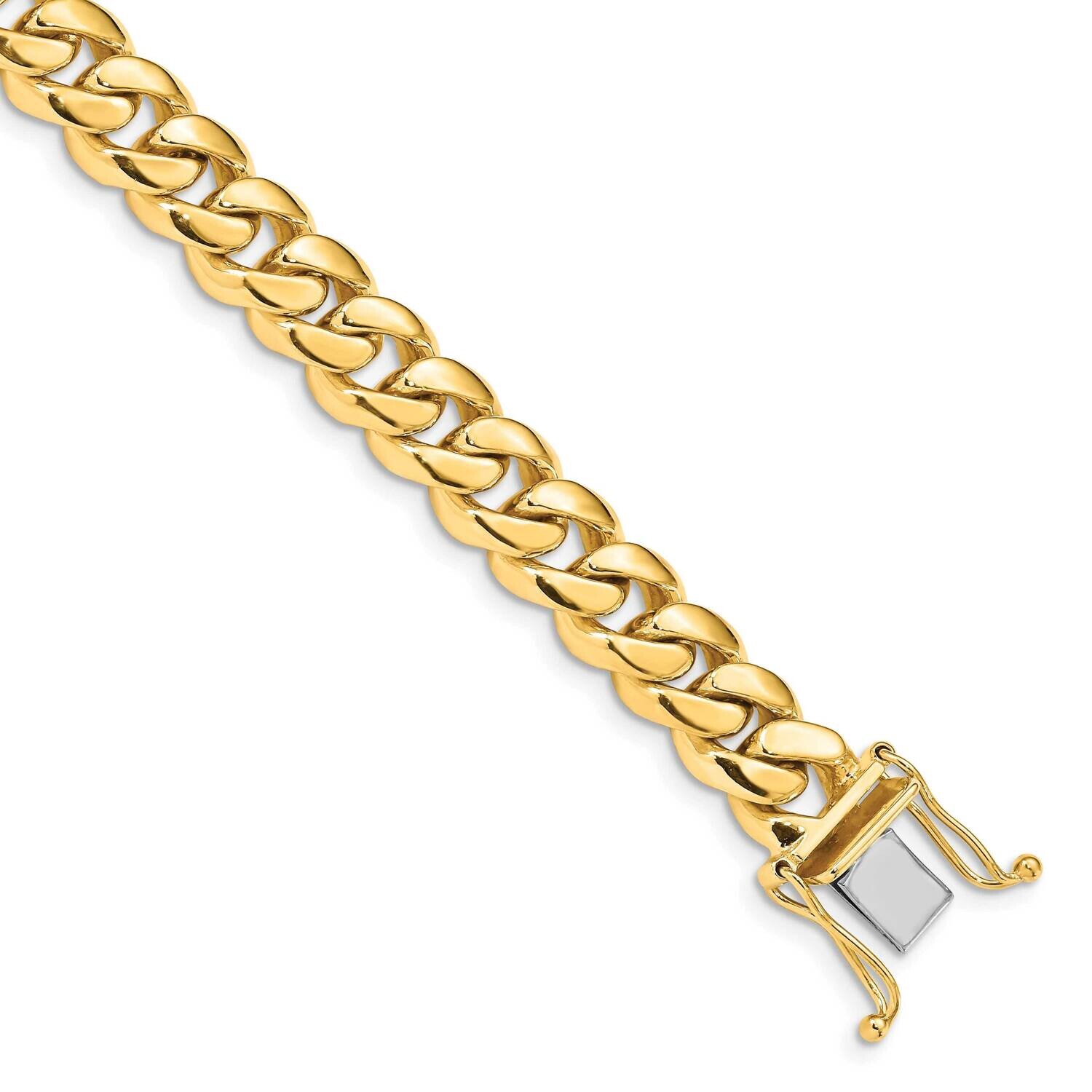 8.7mm Hand-Polished Miami Cuban Chain Link Bracelet 9.25 Inch 10k Gold 10LK587-9.25 by Men&#39;s Jewelr…