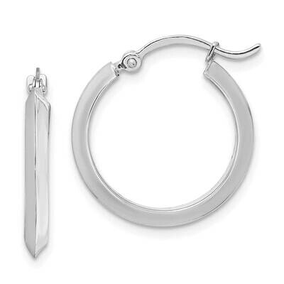 Polished Hoop Earrings 10k White Gold 10TF1629W, MPN: 10TF1629W,