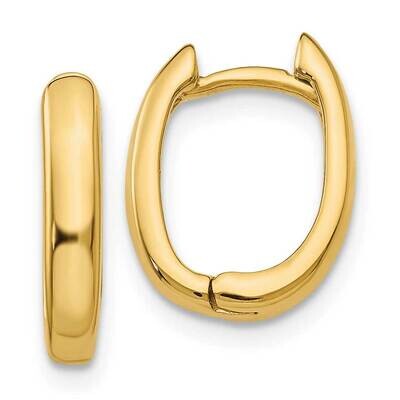 Oval Hinged Hoop Earrings 10k Gold 10TH268, MPN: 10TH268,