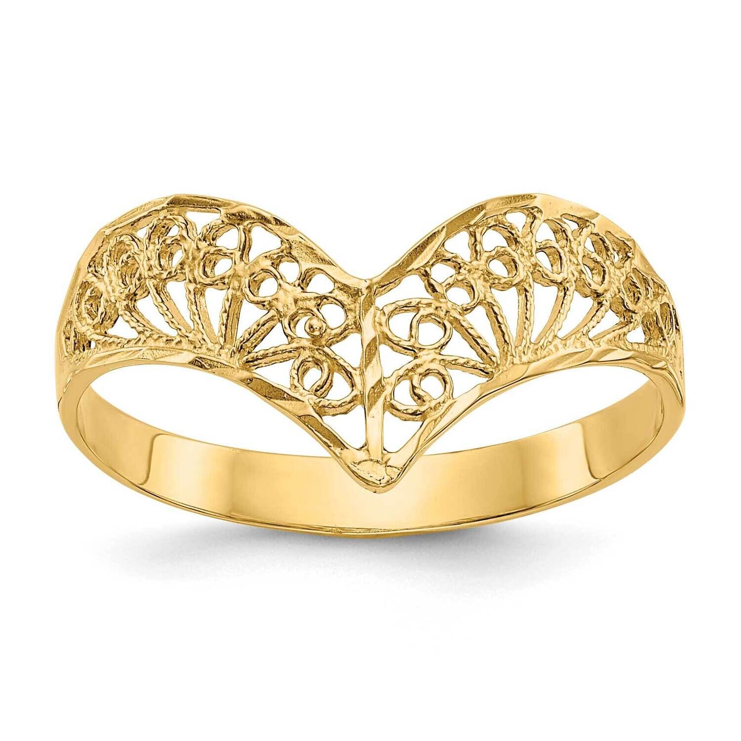 Diamond-Cut Filigree Ring 10k Gold 10R163, MPN: 10R163,