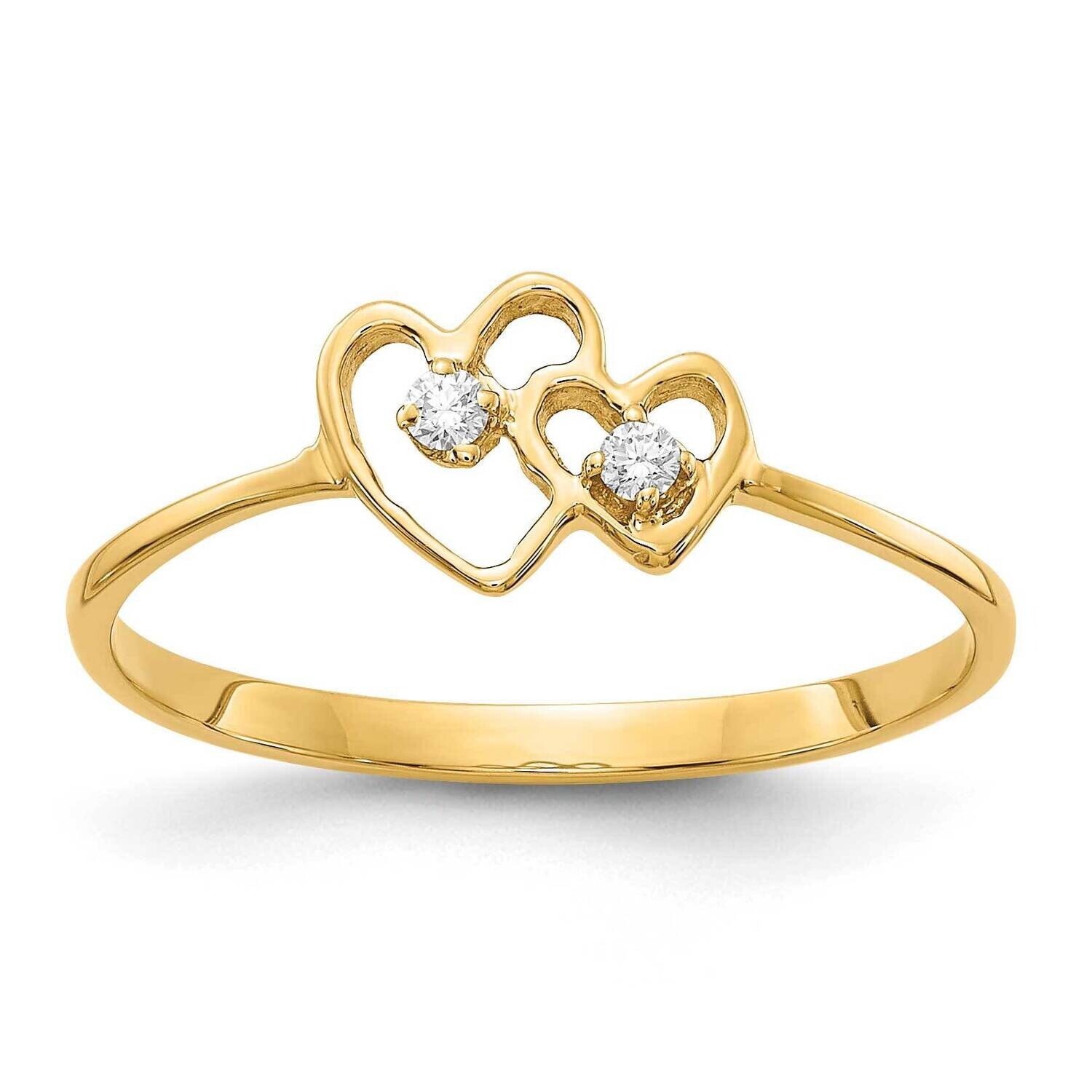 Aa Diamond Heart Ring 10k Polished Gold 10X9552AA, MPN: 10X9552AA,