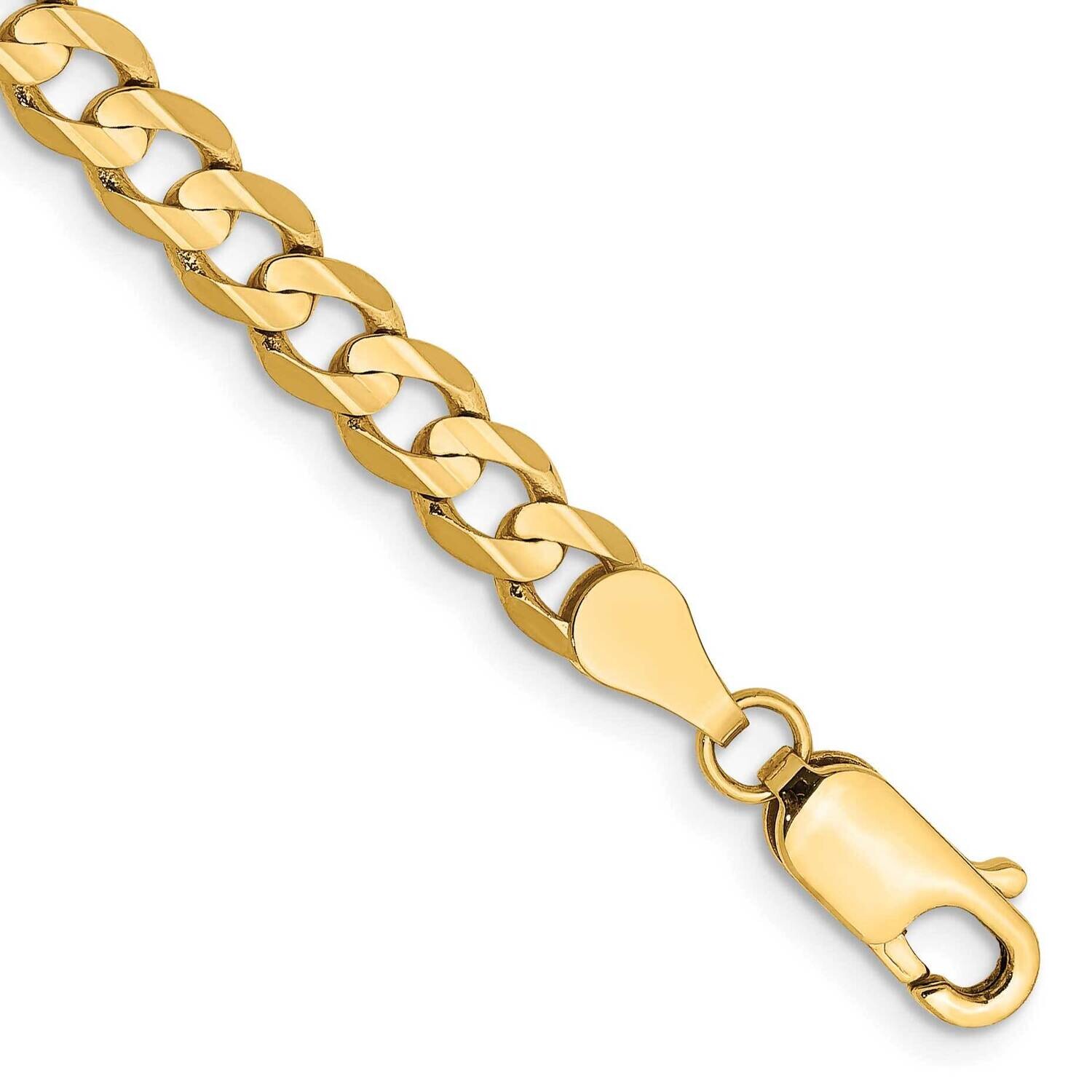 4.5mm Open Concave Curb Chain 8 Inch 10k Gold 10LCR120-8 by Men&#39;s Jewelry and Accessories, MPN: 10L…