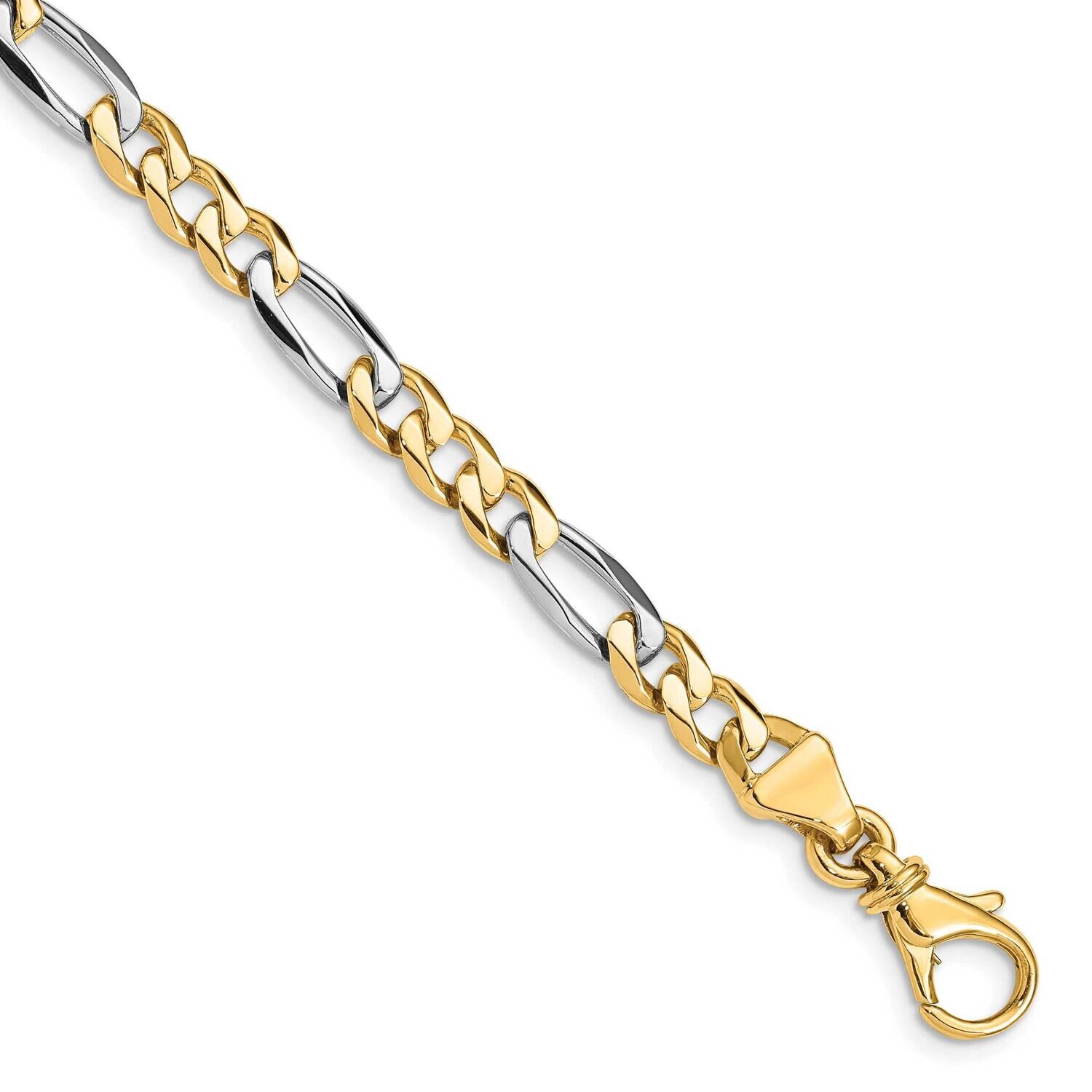 5.8mm HPolished Fancy Link Chain 7 Inch 10k Two-Tone Gold 10LK487-7 by Men&#39;s Jewelry and Accessorie…