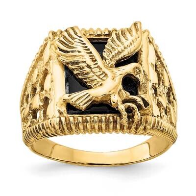 Men&#39;s Onyx Eagle Ring 10k Gold 10OR53 by Men&#39;s Jewelry and Accessories, MPN: 10OR53, 196904145708
