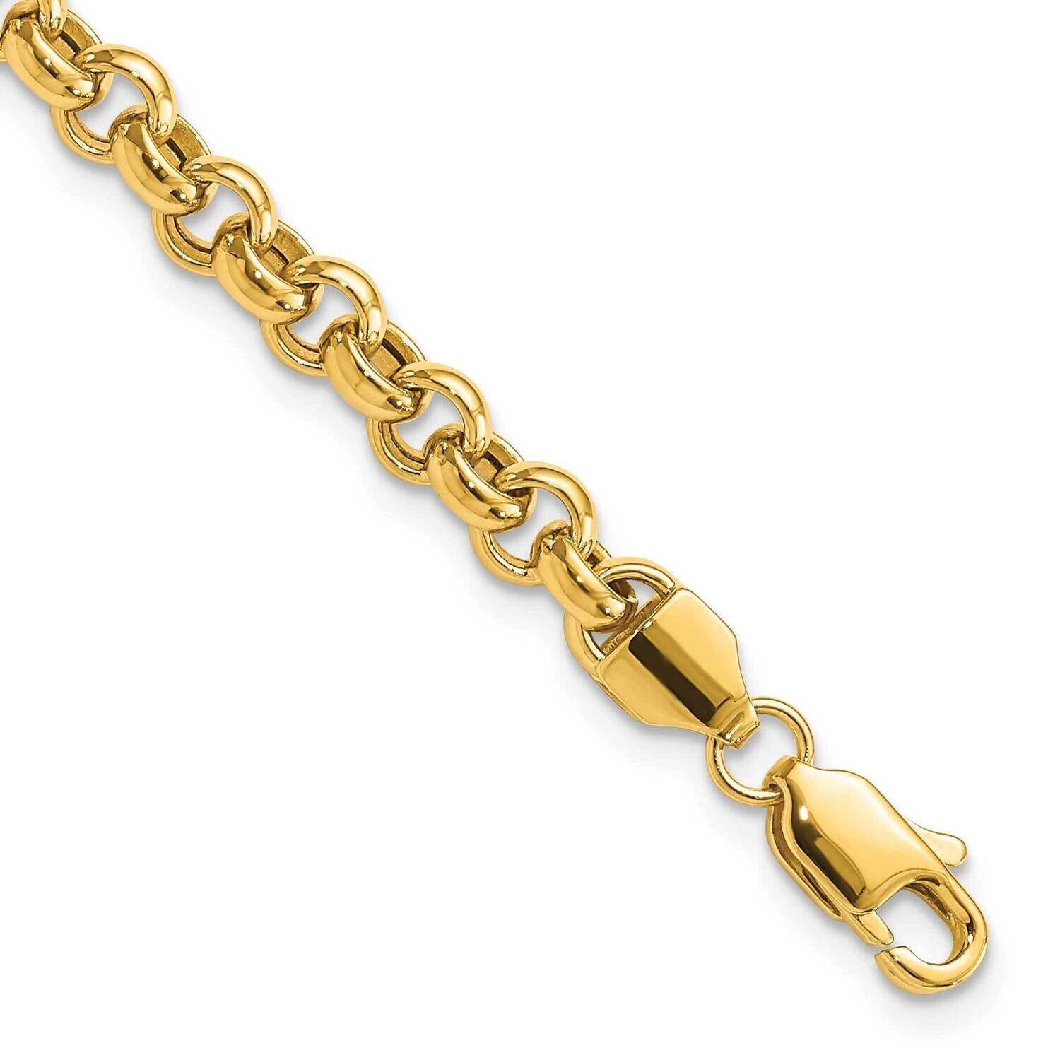 8.5 Inch 5mm Polished Fancy Rolo Link Bracelet 10k Gold 10SF417-8.5, MPN: 10SF417-8.5,