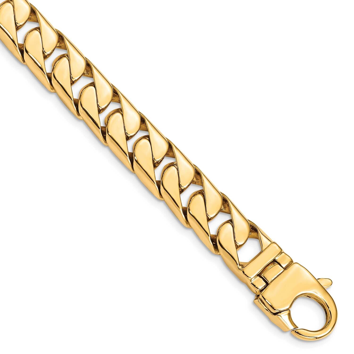 10.20mm Hand-Polished Long Link Half Round Curb Chain 9.25 Inch 10k Gold 10LK590-9.25 by Men&#39;s Jewe…