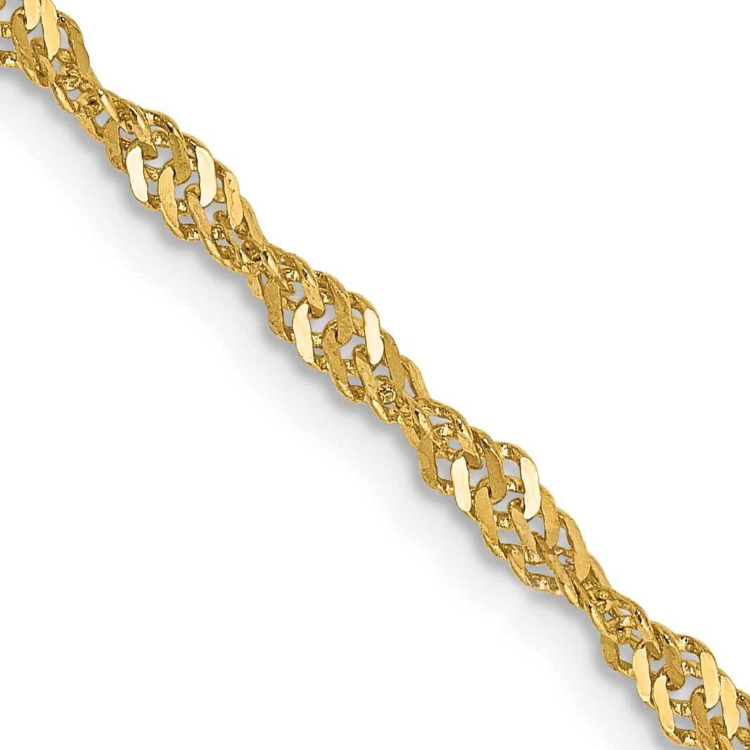 2mm Singapore Chain 30 Inch 10k Gold 10KPE11-30, MPN: 10KPE11-30,