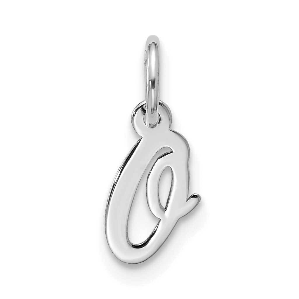 Small Script Initial O Charm 10k White Gold 10WC1556O, MPN: 10WC1556O,