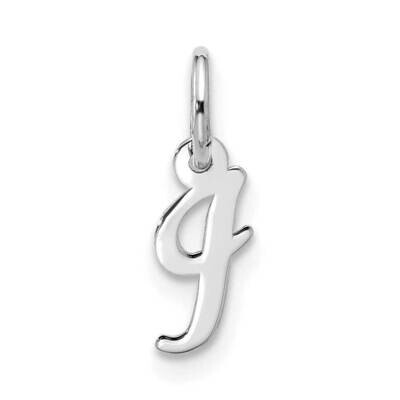 Small Script Initial I Charm 10k White Gold 10WC1556I, MPN: 10WC1556I,