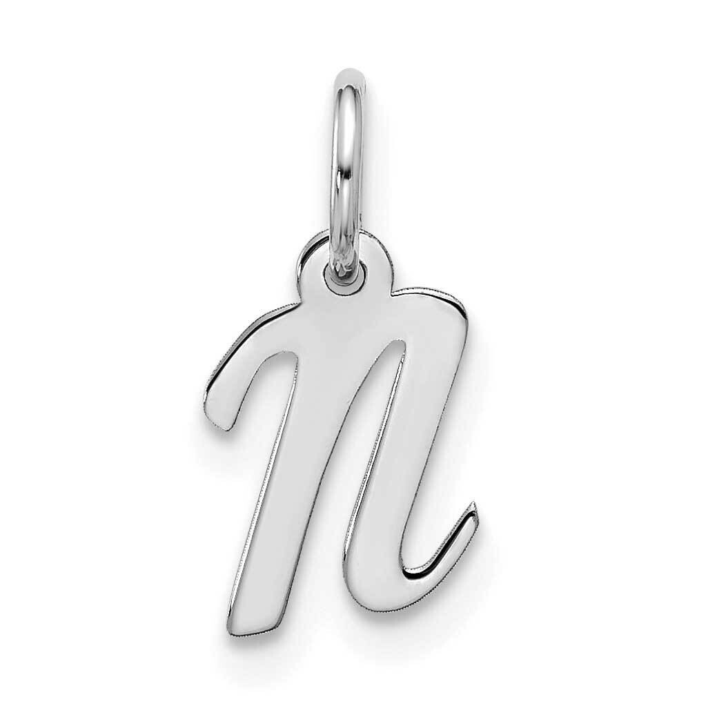 Small Script Initial N Charm 10k White Gold 10WC1556N, MPN: 10WC1556N,
