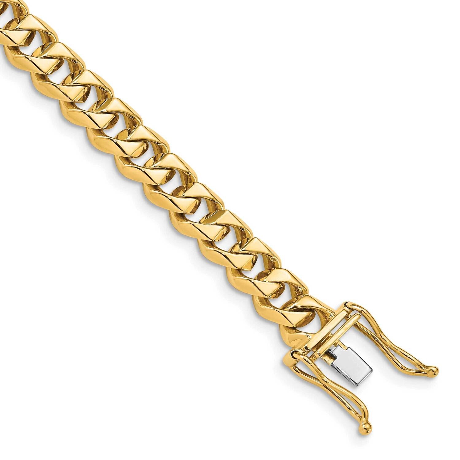 7mm Hand-Polished Traditional Link Bracelet 8 Inch 10k Gold 10LK117-8