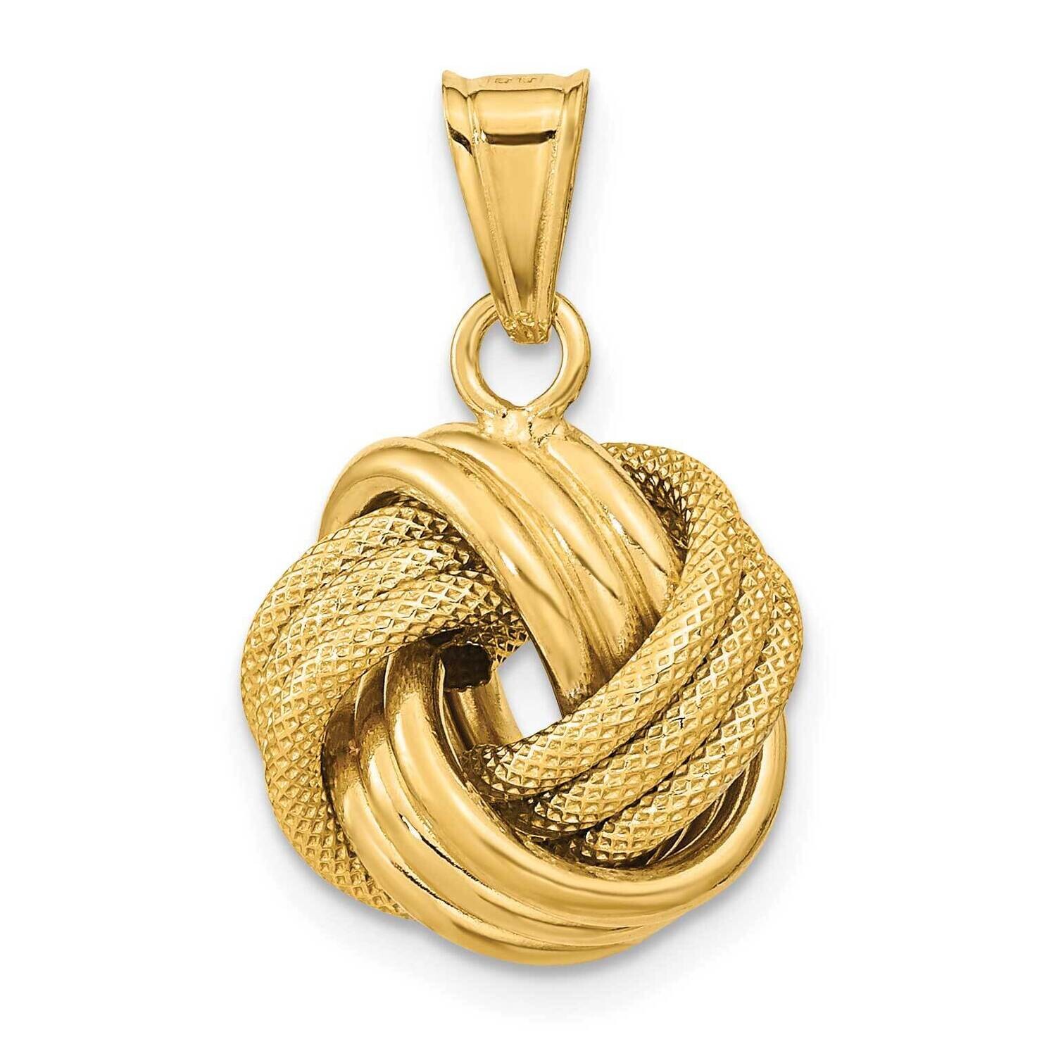 Textured Love Knot Pendant 10k Polished Gold 10SF2478, MPN: 10SF2478,