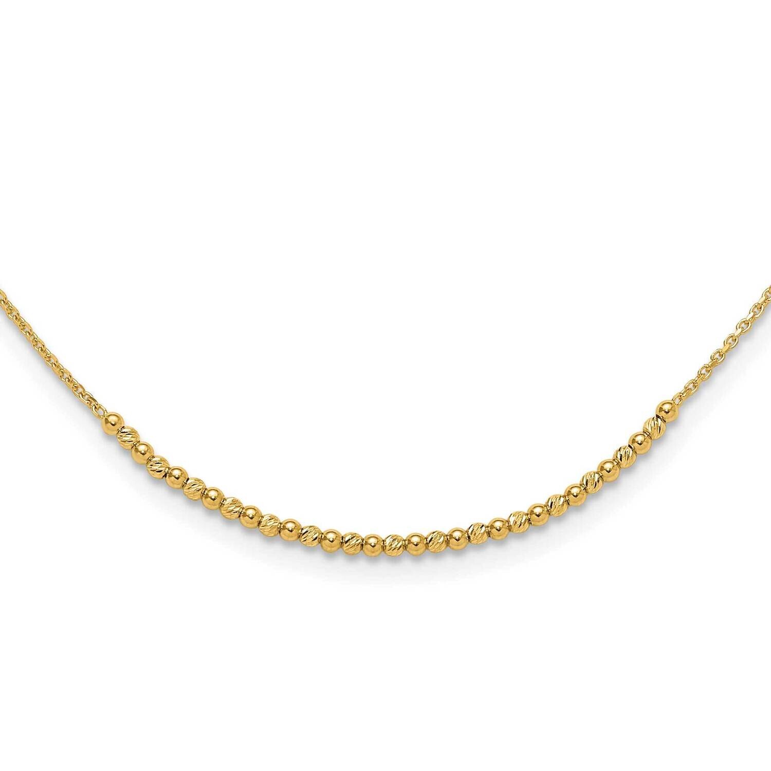 Diamond-Cut Beaded 18 Inch Necklace 10k Gold 10SF3030Y-18, MPN: 10SF3030Y-18,