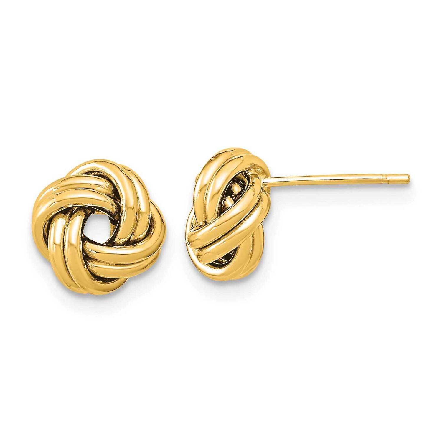 Double Love Knot Post Earrings 10k Polished Gold 10TL1055, MPN: 10TL1055, 196904149164
