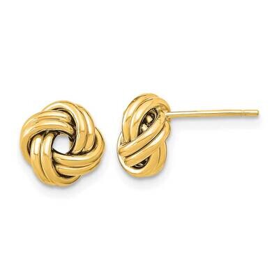 Double Love Knot Post Earrings 10k Polished Gold 10TL1055, MPN: 10TL1055, 196904149164