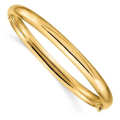 4/16 High Polished Hinged Bangle Bracelet 7 Inch 10k Gold 10HP4/16, MPN: 10HP4/16,