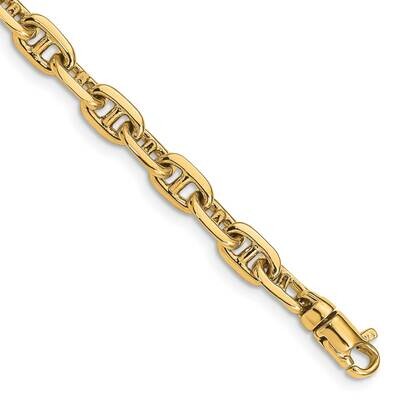 5.1mm Hand-Polished Fancy Link Bracelet 7.5 Inch 10k Gold 10LK441-7.5 by Men&#39;s Jewelry and Accessor…
