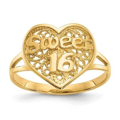 Sweet 16 Heart Ring 10k Gold 10CH263, MPN: 10CH263,