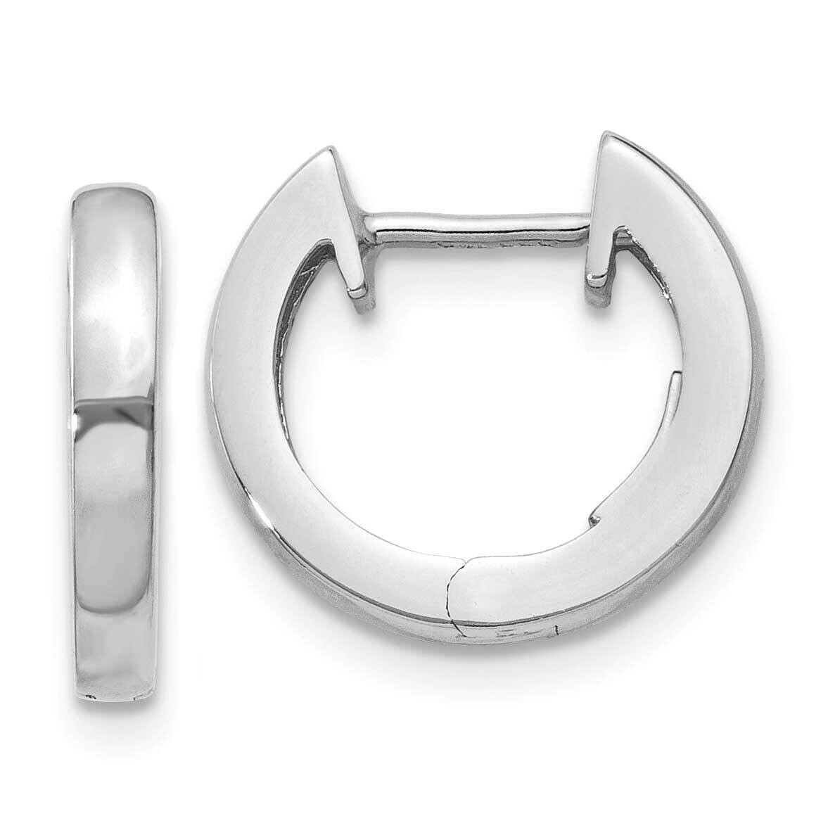 Hinged Hoop Earrings 10k White Gold 10TF768, MPN: 10TF768,