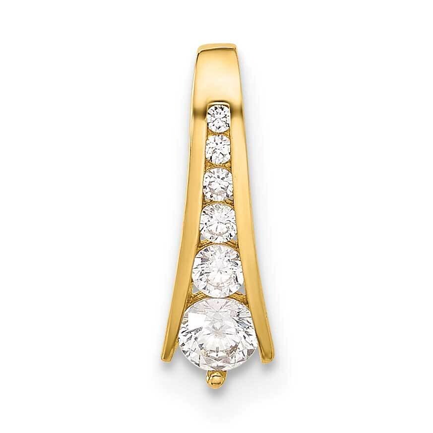 CZ Fancy Chain Slide 10k Polished Gold 10C1517, MPN: 10C1517,