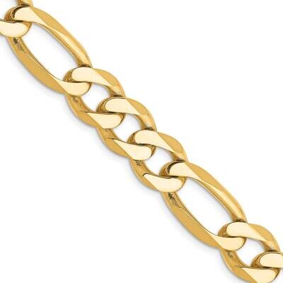 10mm Flat Figaro Chain 9 Inch 10k Gold 10FG250-9, MPN: 10FG250-9,