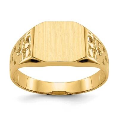 9.0X10.5mm Open Back Men&#39;s Signet Ring 10k Gold 10C1528, MPN: 10C1528,