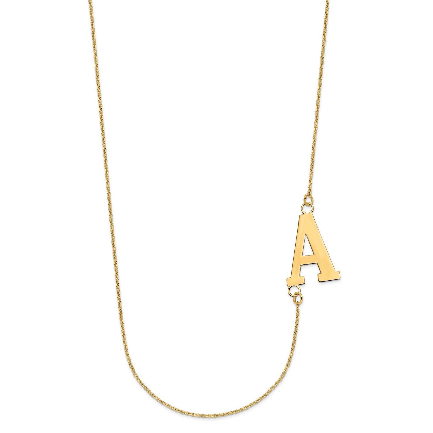 Large Offset Initial Necklace 10k Gold 10XNA661Y