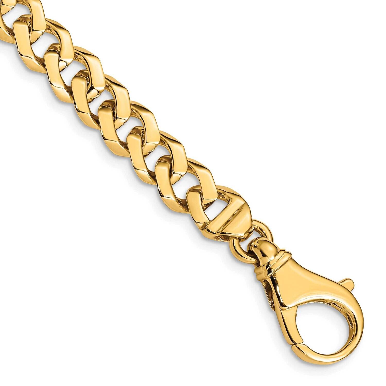8mm Hand-Polished Fancy Link Bracelet 8 Inch 10k Gold 10LK157-8 by Men&#39;s Jewelry and Accessories, M…