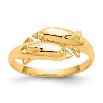 Double Dolphin Ring 10k Gold 10K3922, MPN: 10K3922, 196904149218