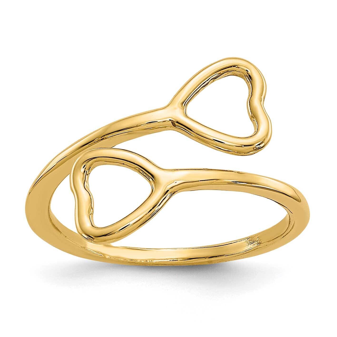 Double Heart Toe Ring 10k Gold 10K2032, MPN: 10K2032,