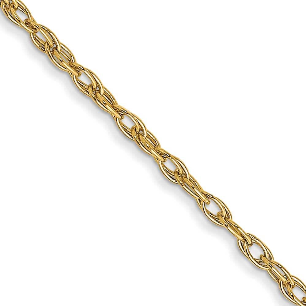 1.35mm Carded Cable Rope Chain 22 Inch 14k Gold 10RY-22, MPN: 10RY-22,