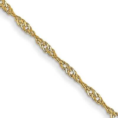 1mm Carded Singapore Chain 20 Inch 10k Gold 10K10SY-20, MPN: 10K10SY-20,