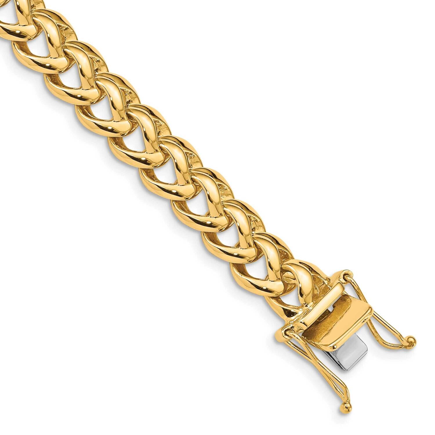 8.6mm Hand-Polished Fancy Link Bracelet 9 Inch 10k Gold 10LK174-9