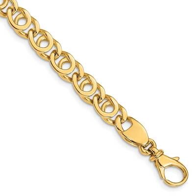 7mm HPolished Fancy Link Chain 7 Inch 10k Gold 10LK405-7 by Men&#39;s Jewelry and Accessories, MPN: 10L…