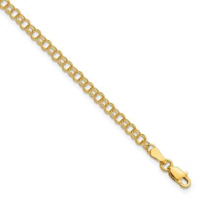 3.5mm Solid Double Link Charm Bracelet 8 Inch 10k Gold 10DO554-8, MPN: 10DO554-8,