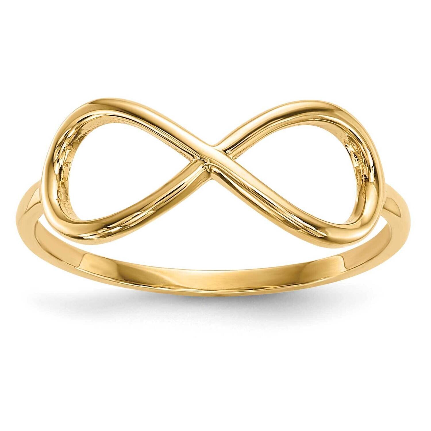 Polished Infinity Ring 10k Gold 10R611