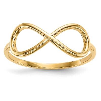 Polished Infinity Ring 10k Gold 10R611, MPN: 10R611,