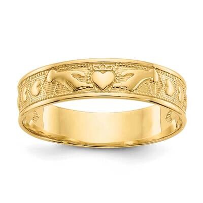 Claddagh Band 10k Polished Gold 10K5135, MPN: 10K5135,