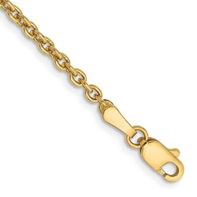 2.2mm Forzantine Cable Chain Anklet 10 Inch 10k Gold 10PE139-10, MPN: 10PE139-10,