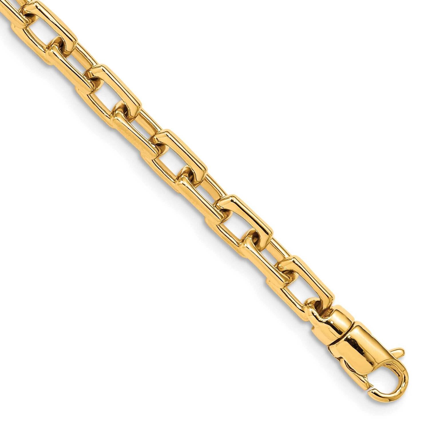 5mm Hand-Polished Fancy Link Bracelet 7 Inch 10k Gold 10LK436-7 by Men&#39;s Jewelry and Accessories, M…