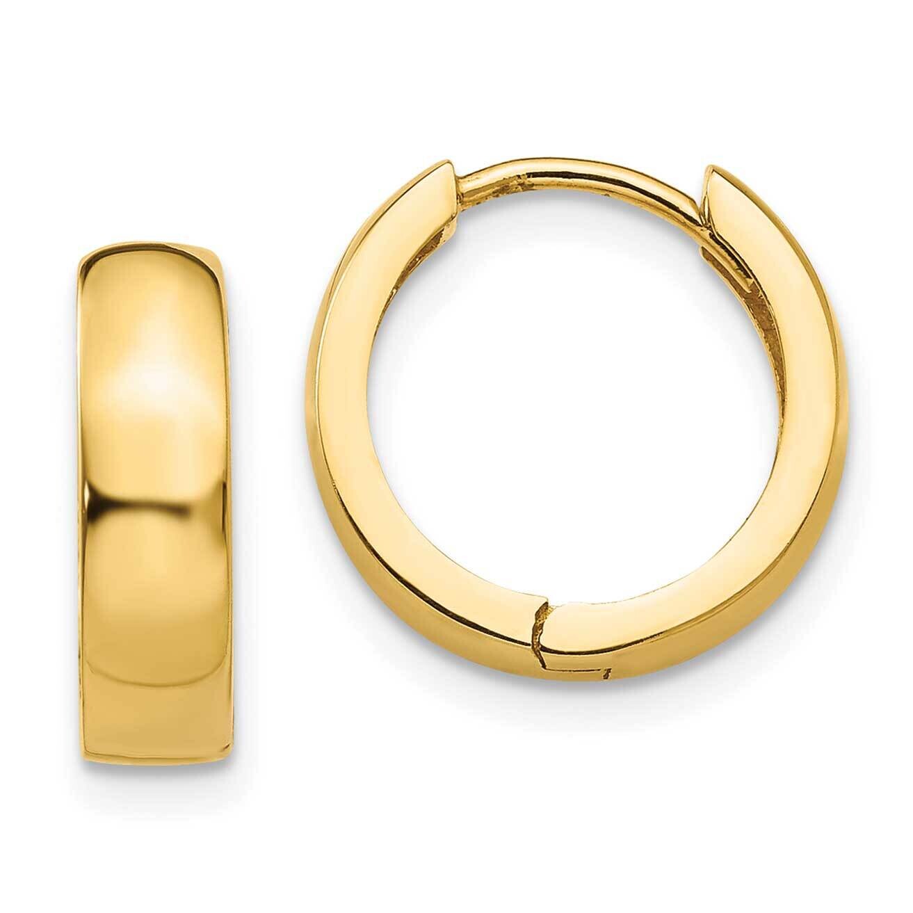 Round Hinged Hoop Earrings 10k Gold 10TM609