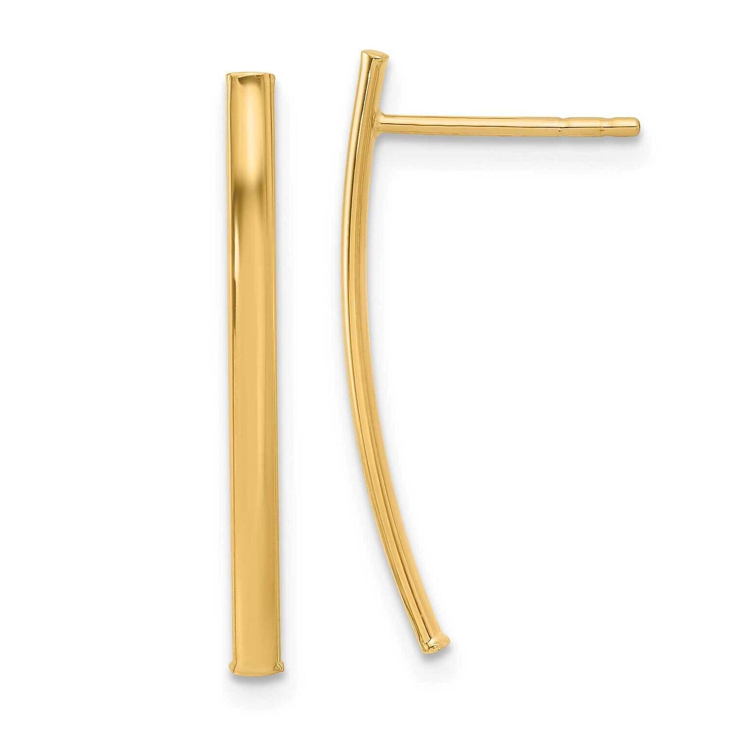 Bar Post Earrings 10k Polished Gold 10ER362, MPN: 10ER362,