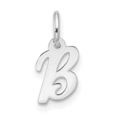 Small Script Initial B Charm 10k White Gold 10WC1556B, MPN: 10WC1556B,